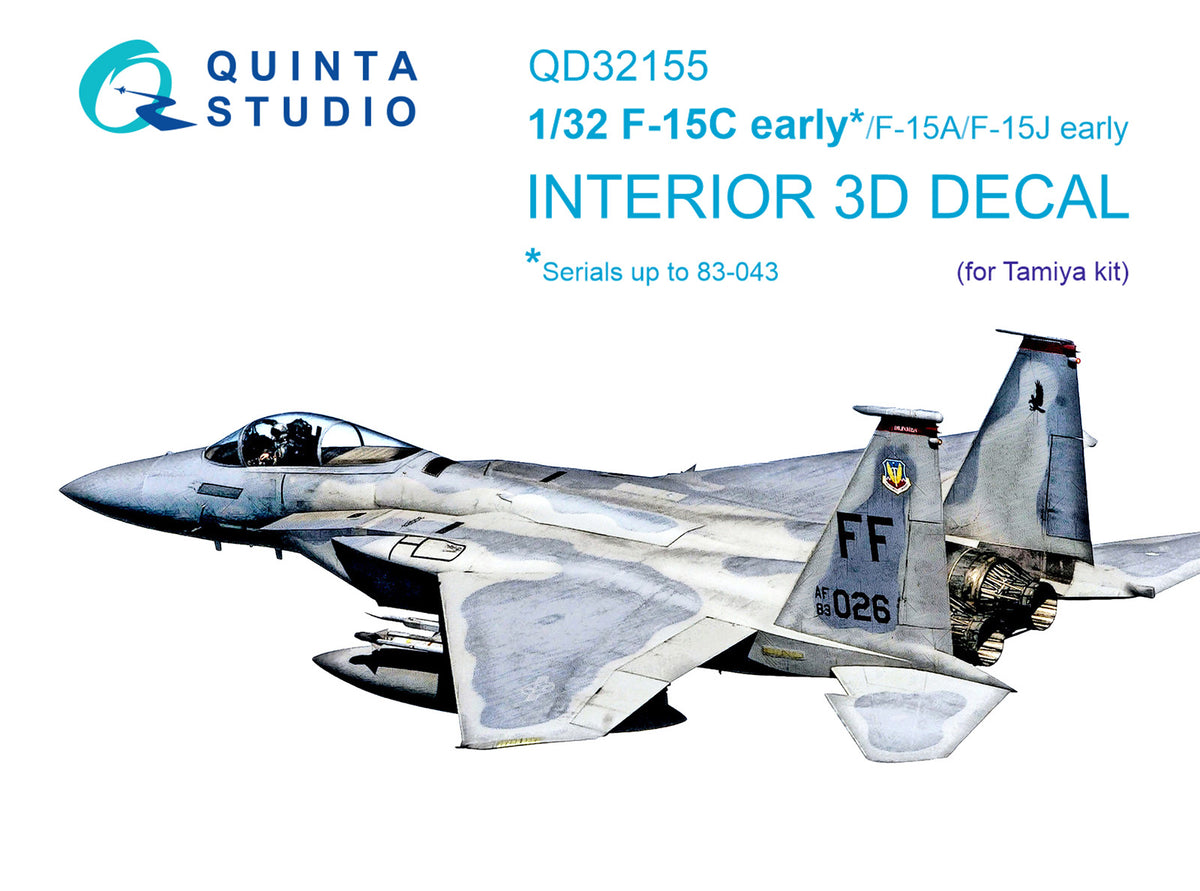 Quinta Studio QD32155 1:32 McDonnell F-15C Early/F-15A/F-15J early (3D-Printed) & coloured Interior