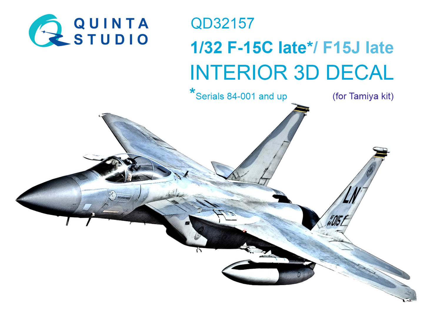 Quinta Studio QD32157 1:32 F-15C Late/F-15J late 3D-Printed coloured Interior
