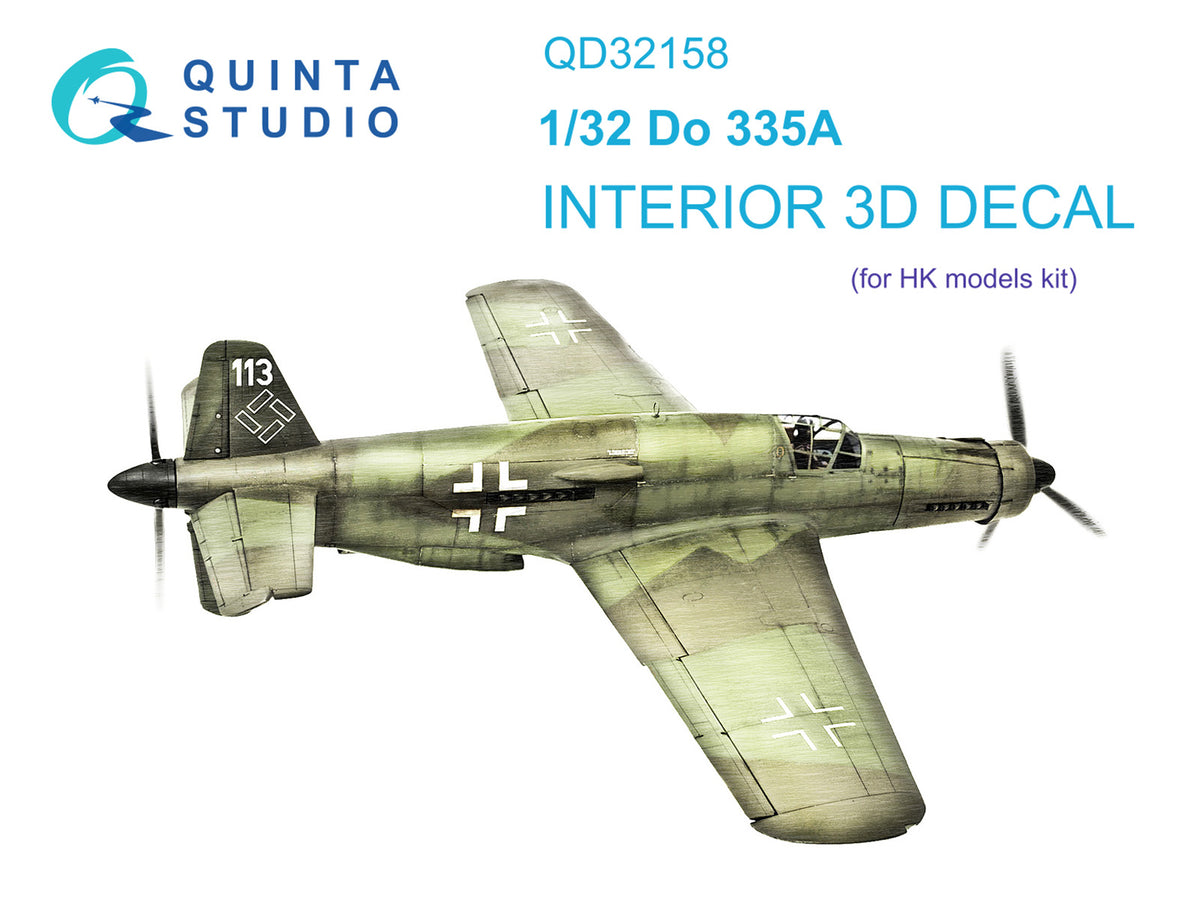 Quinta Studio QD32158 1:32 Dornier Do-335A (3D-Printed) & coloured Interior