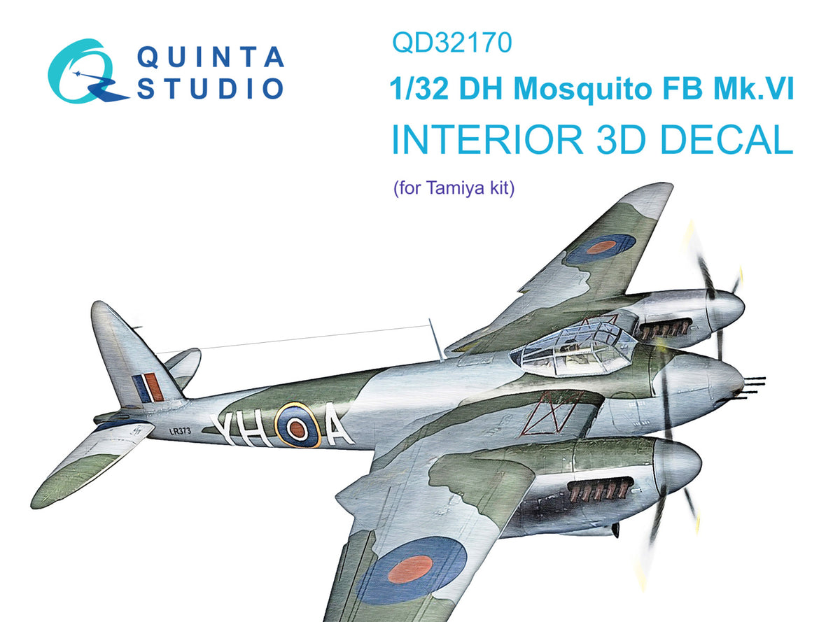 Quinta Studio QD32170 1:32 de Havilland Mosquito Mk.VI (3D-Printed) & coloured Interior
