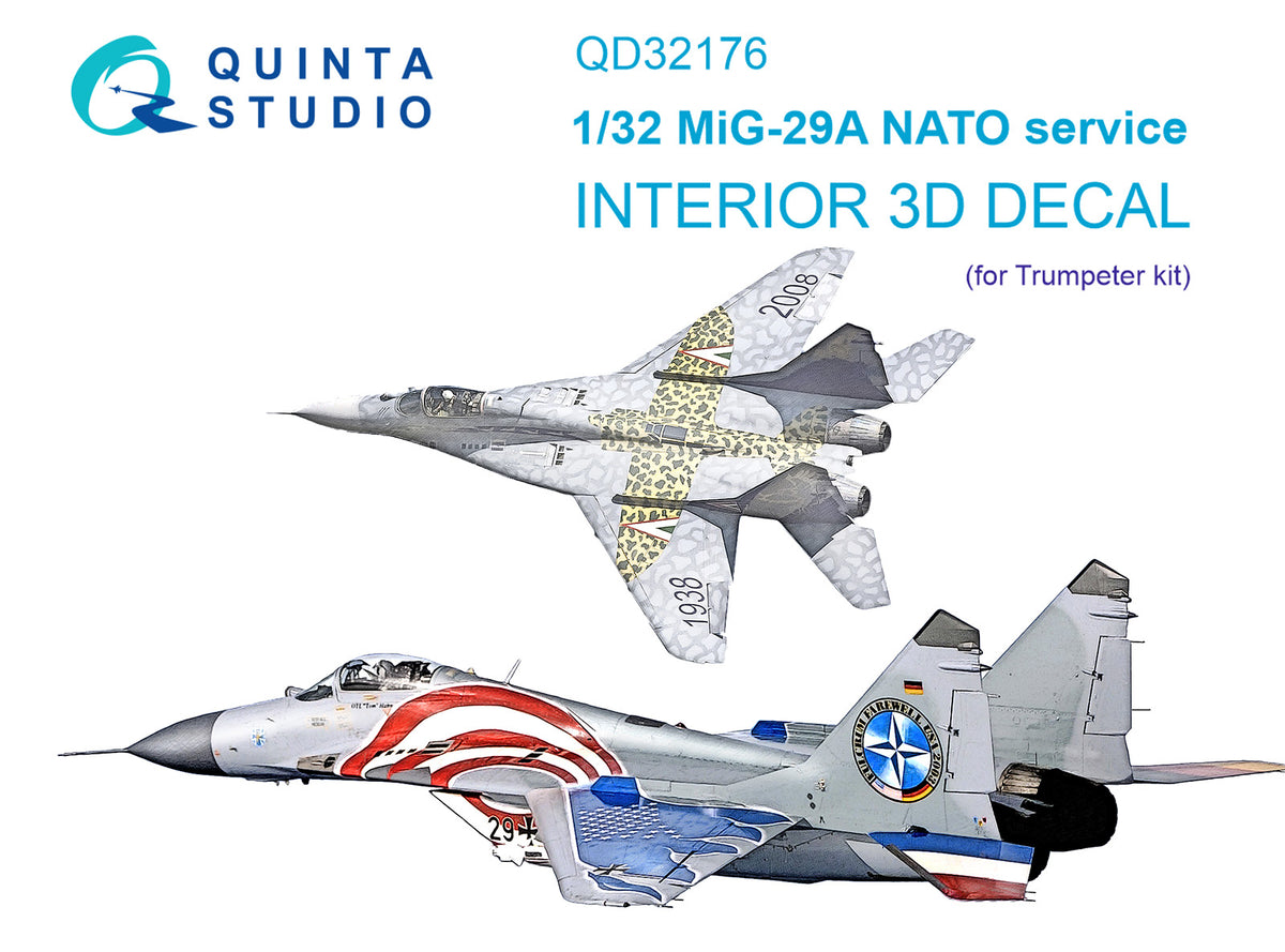 Quinta Studio QD32176 1:32 Mikoyan MiG-29A NATO service (3D-Printed) & coloured Interior