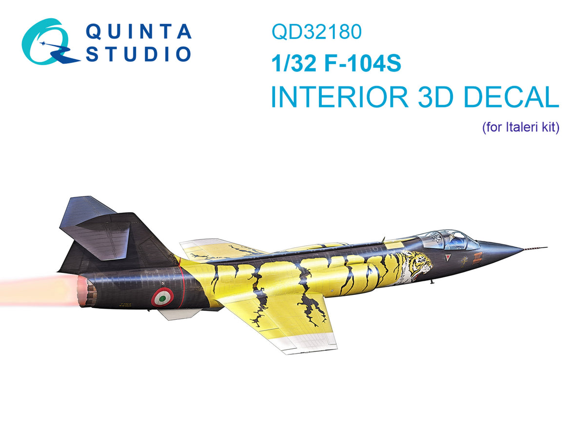 Quinta Studio QD32180 1:32 Lockheed F-104S Starfighter (3D-Printed) & coloured Interior