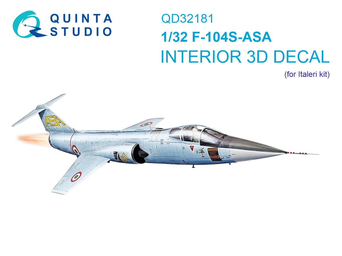 Quinta Studio QD32181 1:32 Lockheed F-104S-ASA Starfighter (3D-Printed) & coloured Interior