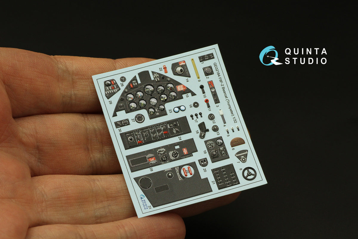 Quinta Studio QD32184 1:32 Grumman F8F-2 Bearcat (3D-Printed) & coloured Interior