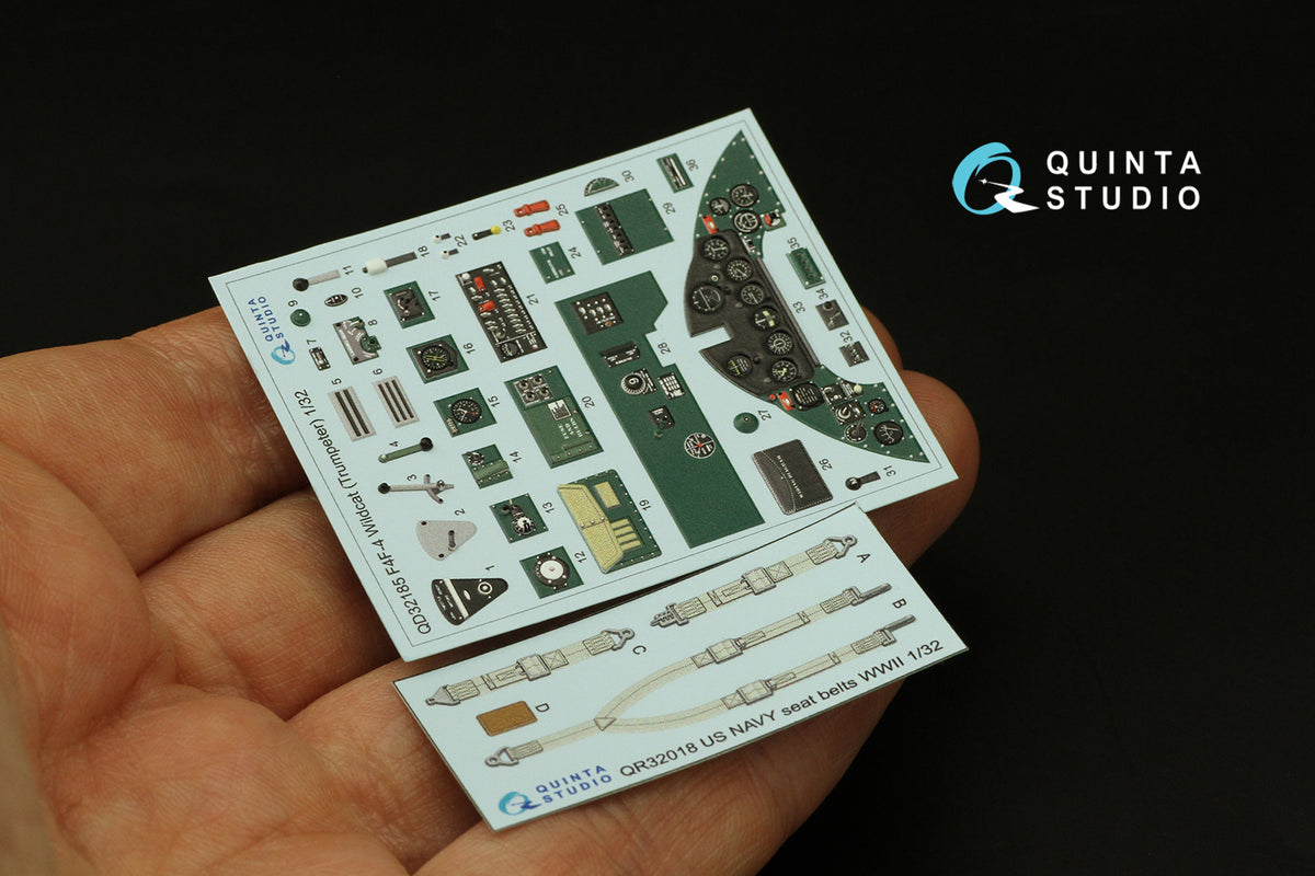 Quinta Studio QD32185 1:32 Grumman F4F-4 Wildcat (3D-Printed) & coloured Interior