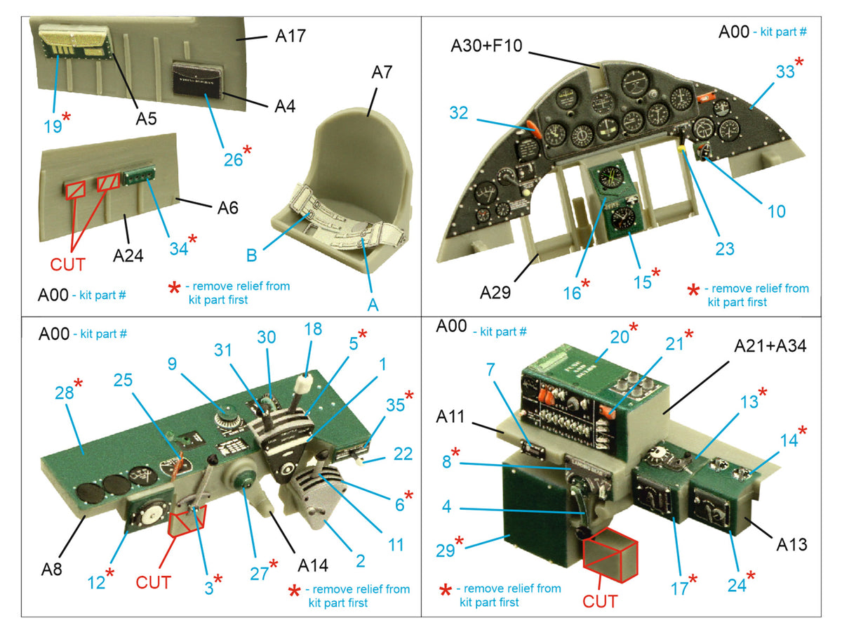Quinta Studio QD32186 1:32 Grumman F4F-3 Wildcat (3D-Printed) & coloured Interior