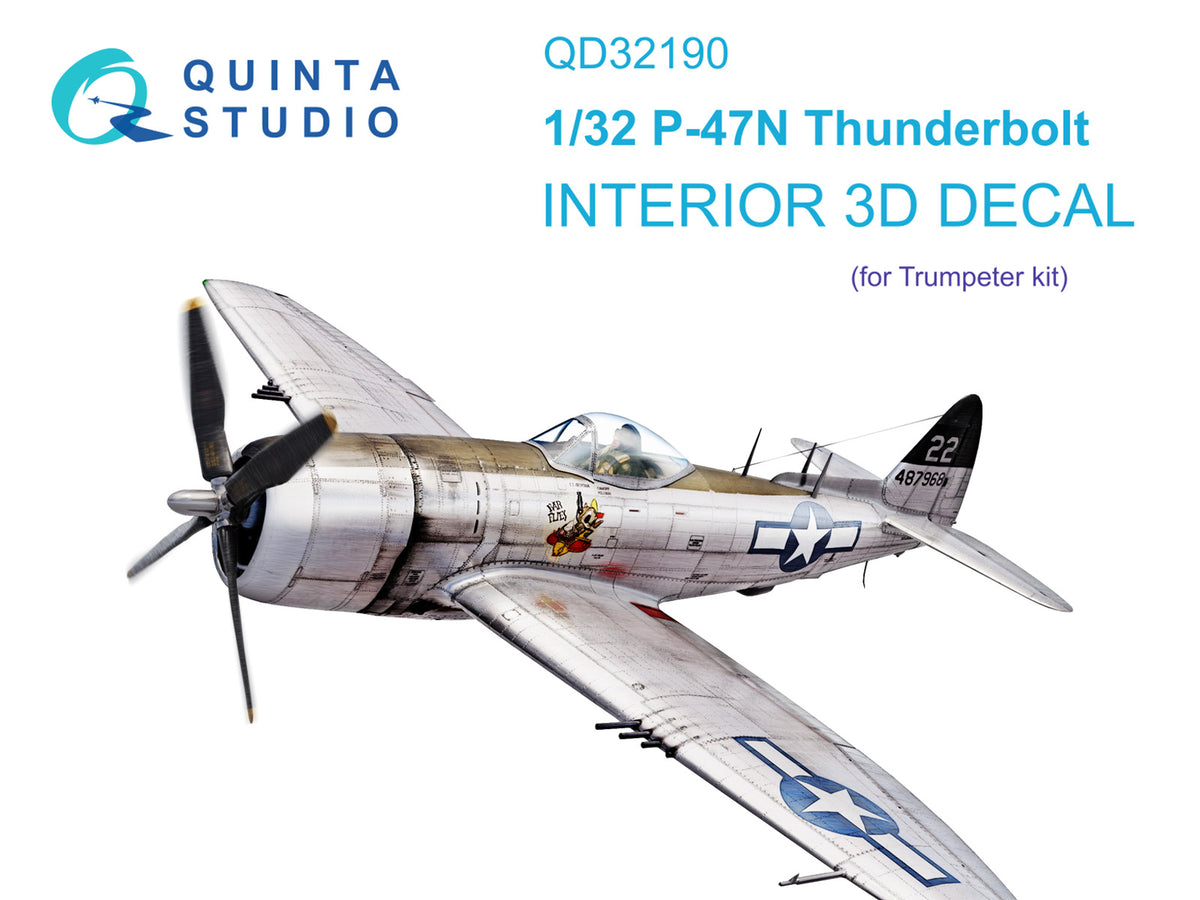 Quinta Studio QD32190 1:32 Republic P-47N Thunderbolt (3D-Printed) & coloured Interior