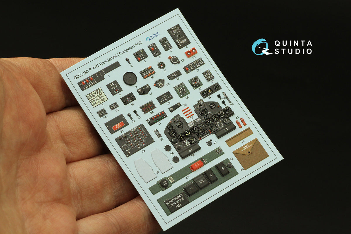 Quinta Studio QD32190 1:32 Republic P-47N Thunderbolt (3D-Printed) & coloured Interior
