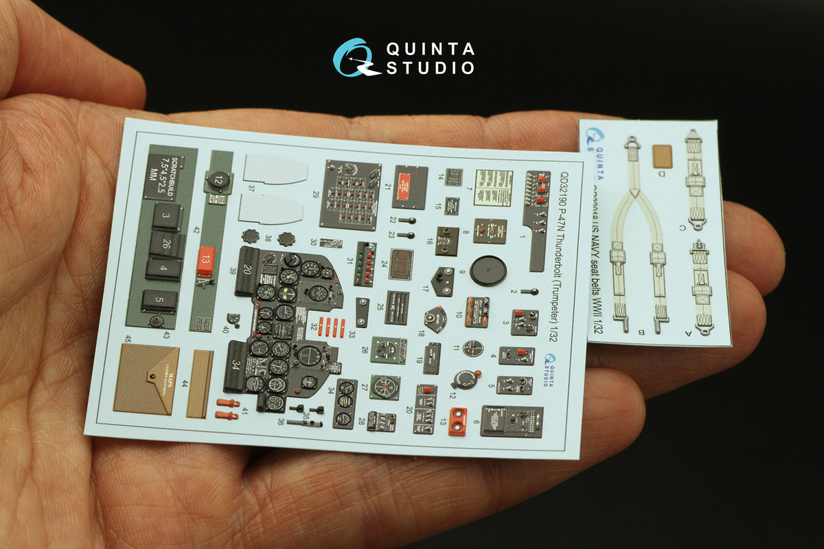 Quinta Studio QD32190 1:32 Republic P-47N Thunderbolt (3D-Printed) & coloured Interior
