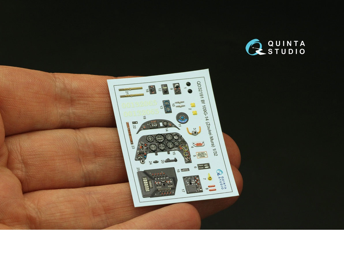 Quinta Studio QD32191 1:32 Messerschmitt Bf-109G-14 (3D-Printed) & coloured Interior