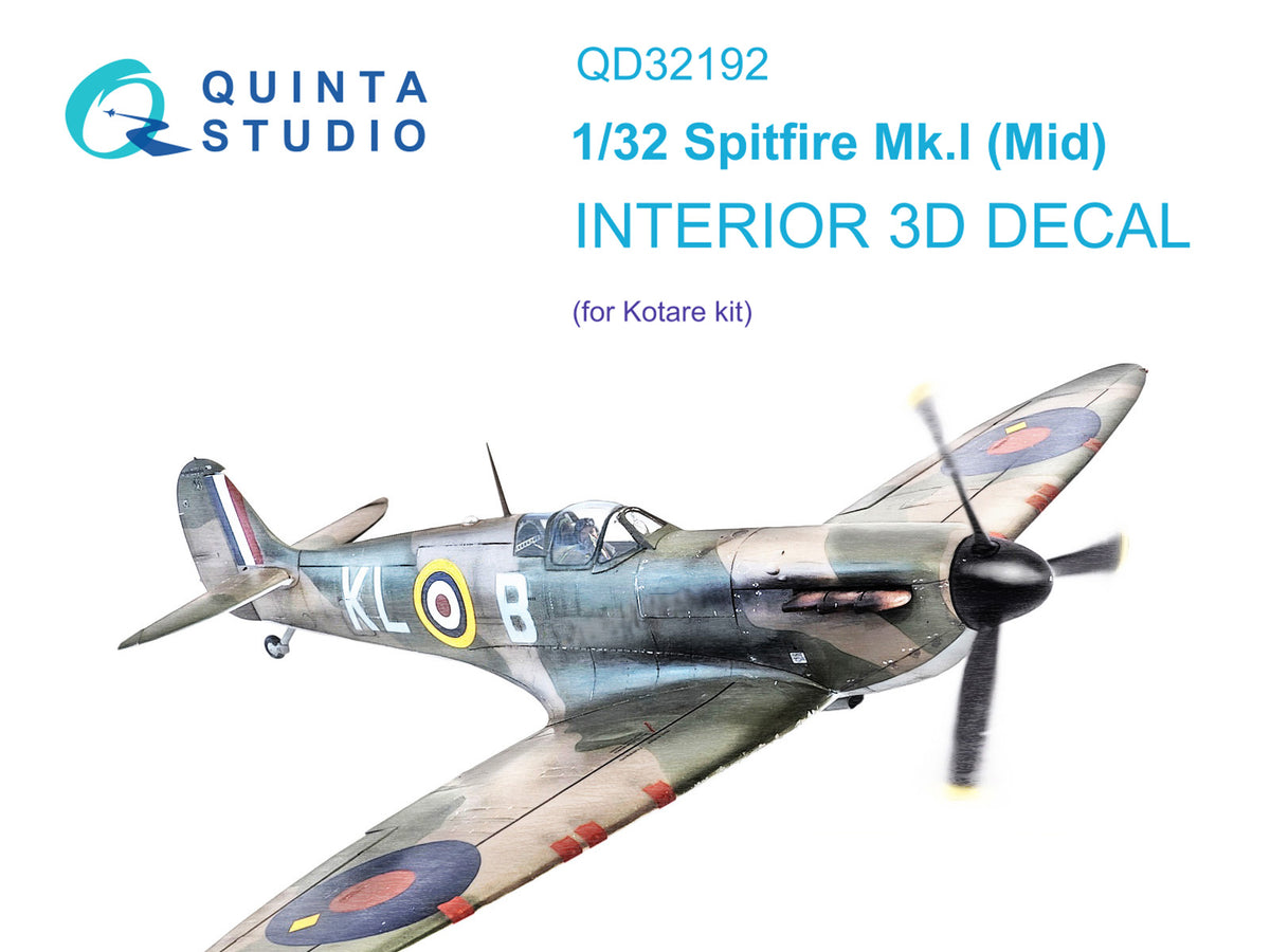 Quinta Studio QD32192 1:32 Supermarine Spitfire Mk.Ia (Mid) (3D-Printed) coloured Interior
