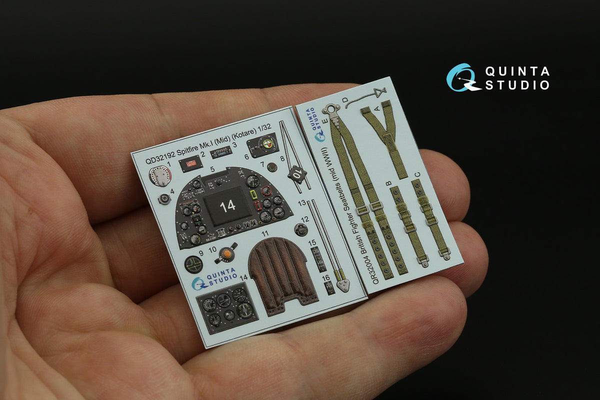 Quinta Studio QD32192 1:32 Supermarine Spitfire Mk.Ia (Mid) (3D-Printed) coloured Interior