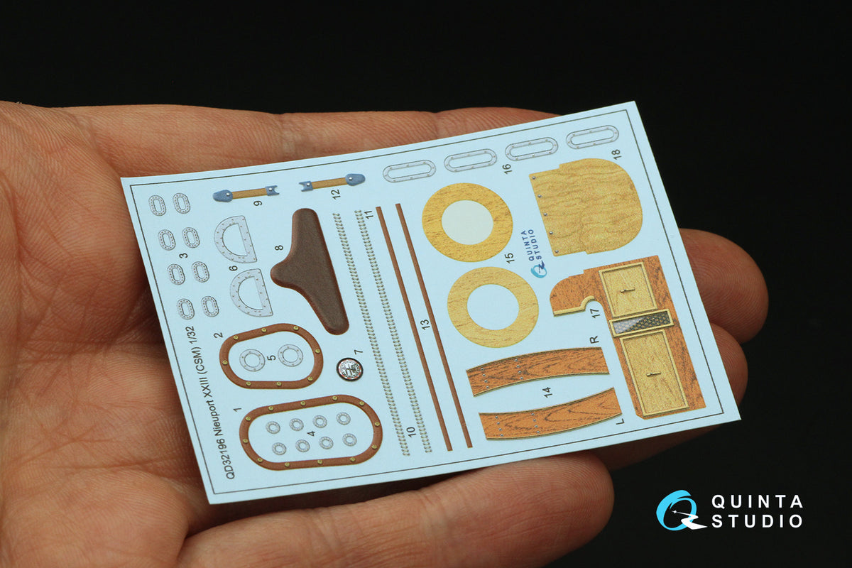 Quinta Studio QD32196 1:32 Nieuport XXIII (3D-Printed) & coloured Interior