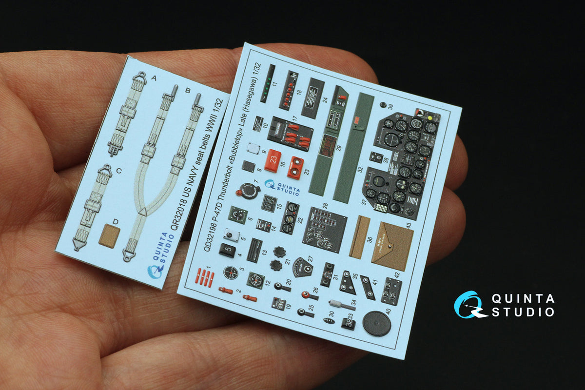 Quinta Studio QD32198 1:32 P-47D Thunderbolt Bubbletop Late (3D-Printed) & coloured Interior