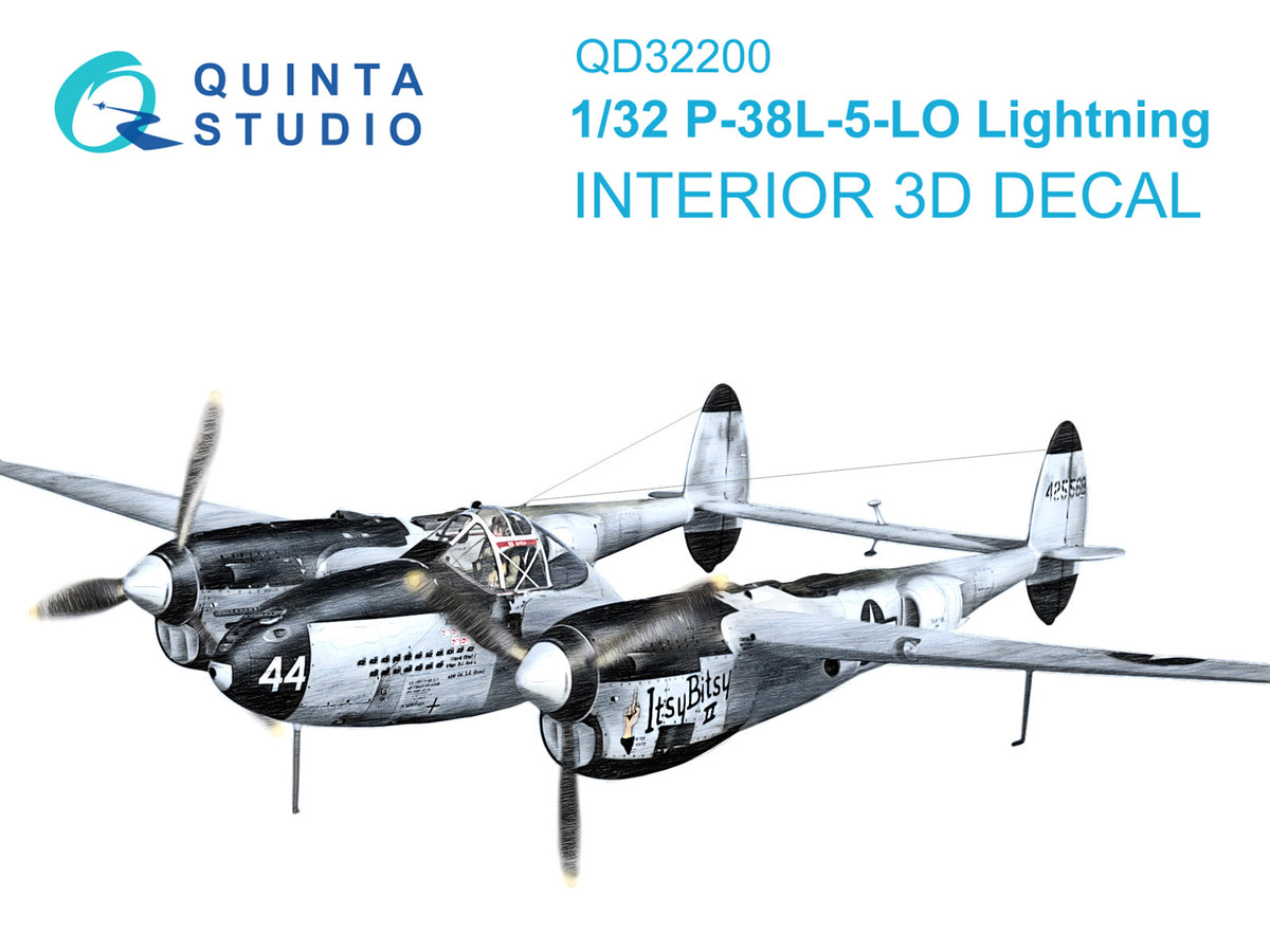 Quinta Studio QD32200 1:32 P-38L-5-L0 Lightning (3D-Printed) & coloured Interior