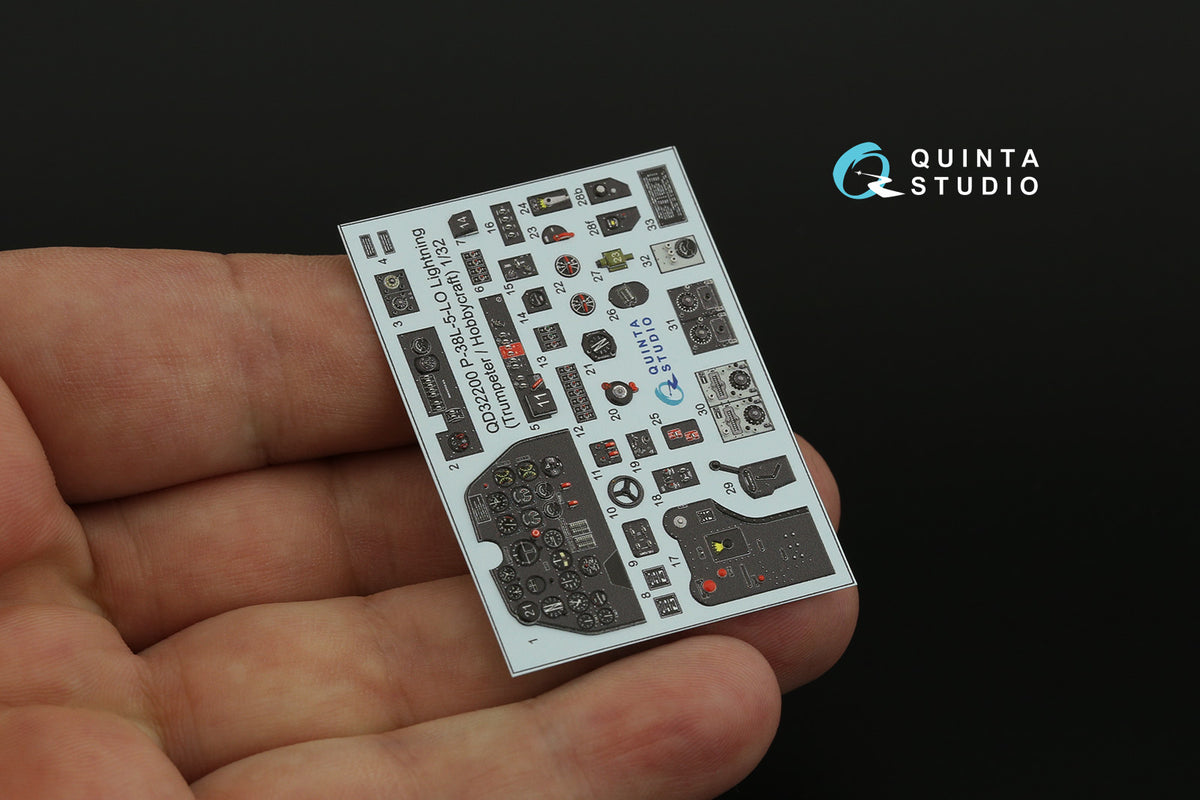 Quinta Studio QD32200 1:32 P-38L-5-L0 Lightning (3D-Printed) & coloured Interior