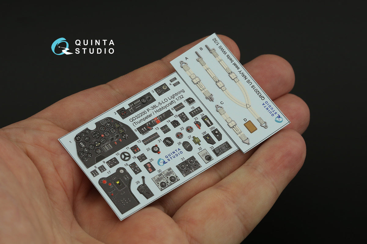 Quinta Studio QD32200 1:32 P-38L-5-L0 Lightning (3D-Printed) & coloured Interior