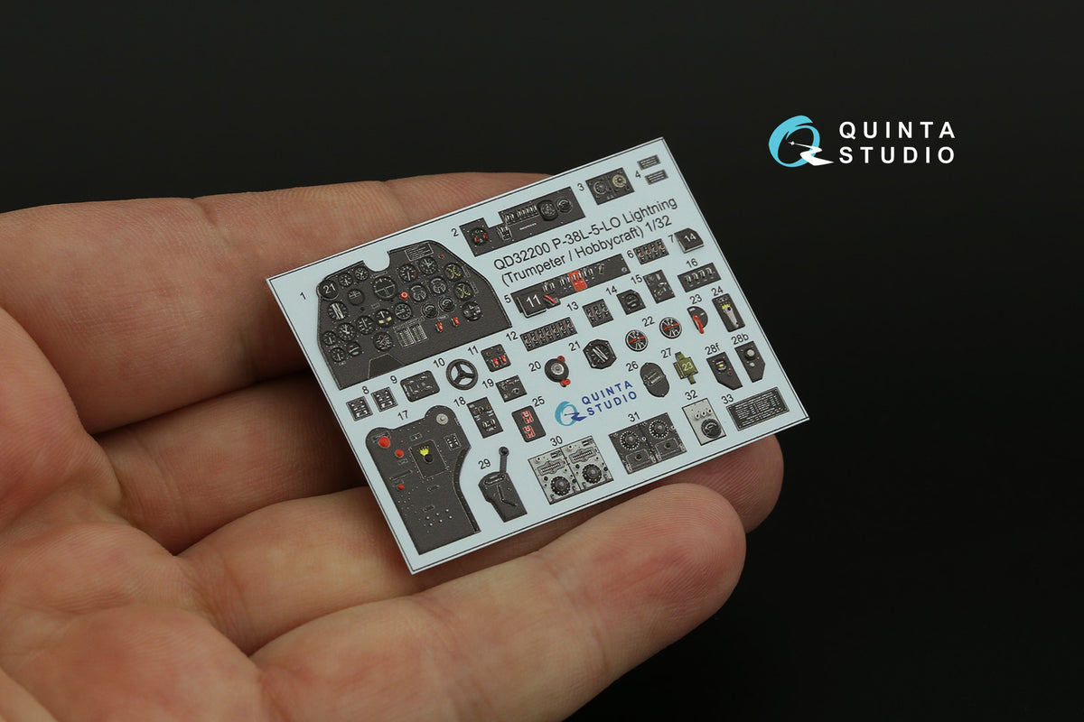 Quinta Studio QD32200 1:32 P-38L-5-L0 Lightning (3D-Printed) & coloured Interior