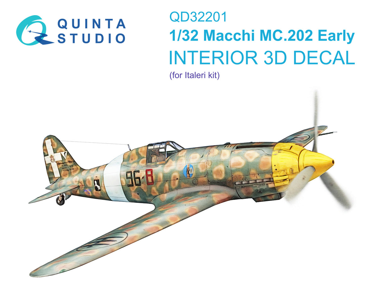 Quinta Studio QD32201 1:32 Macchi MC.202 Folgore Early (3D-Printed) & coloured Interior