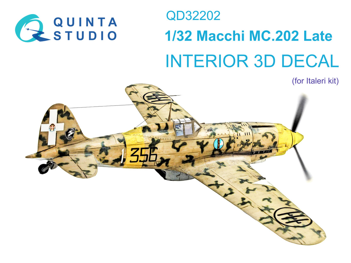 Quinta Studio QD32202 1:32 Macchi MC.202 Folgore Late (3D-Printed) & coloured Interior