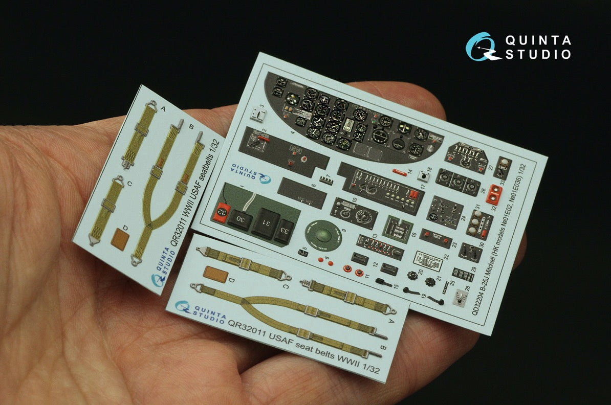 Quinta Studio QD32204 1:32 North-American B-25J Mitchell Gun nose (3D-Printed) & coloured Interior