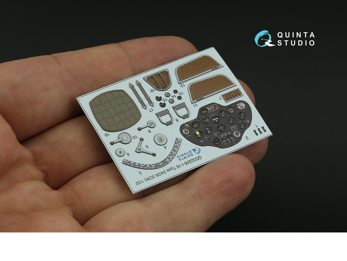 Quinta Studio QD32206 1:32 Polikarpov I-16 Type 24/28 (3D-Printed) & coloured Interior
