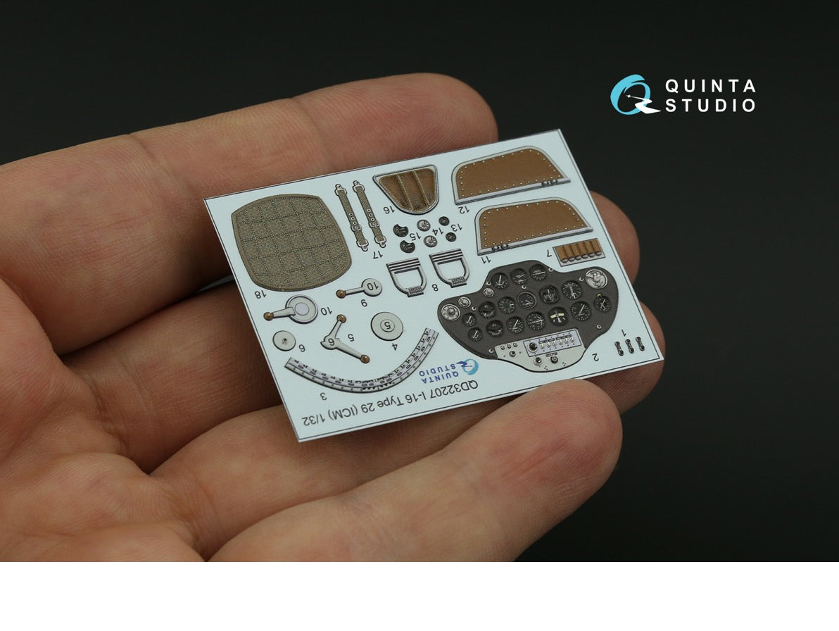Quinta Studio QD32207 1:32 Polikarpov I-16 Type 29 (3D-Printed) & coloured Interior
