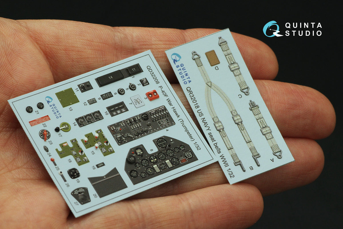 Quinta Studio QD32208 1:32 Curtiss P-40F WarHawk (3D-Printed) & coloured Interior