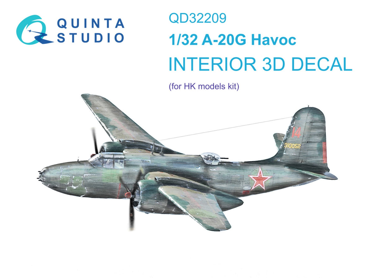 Quinta Studio QD32209 1:32 Douglas A-20G Havoc (3D-Printed) & coloured Interior