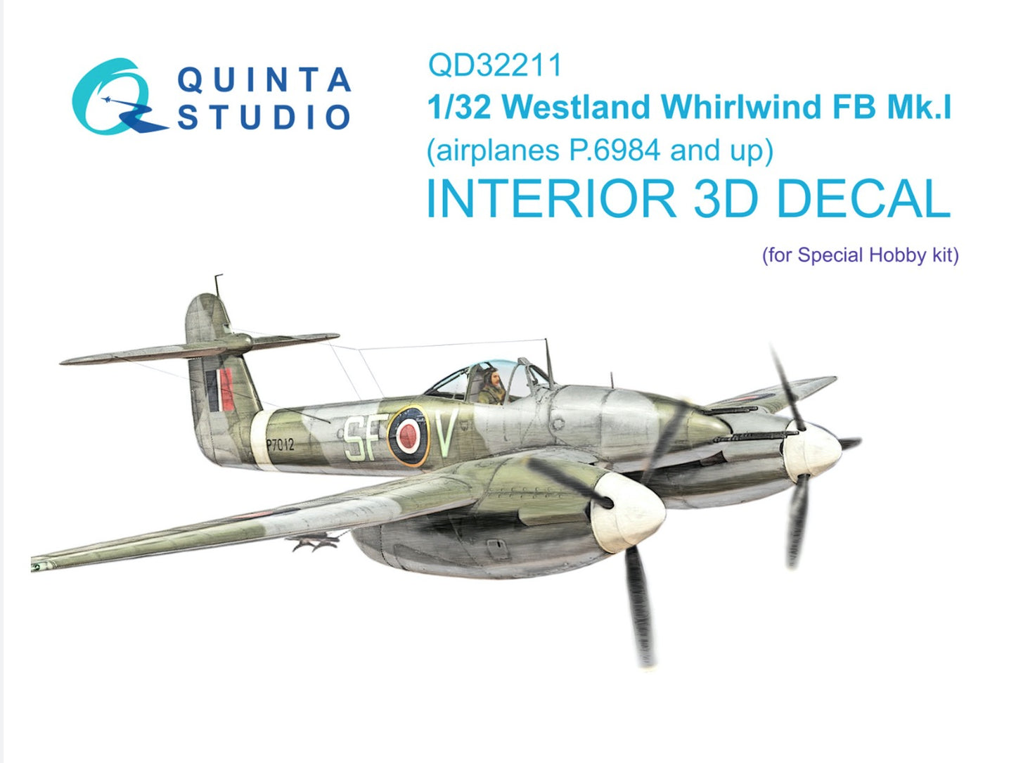 Quinta Studio QD32211 1:32 Westland Whirlwind FB Mk.I coloured interior