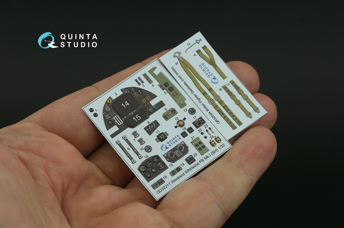Quinta Studio QD32211 1:32 Westland Whirlwind FB Mk.I coloured interior