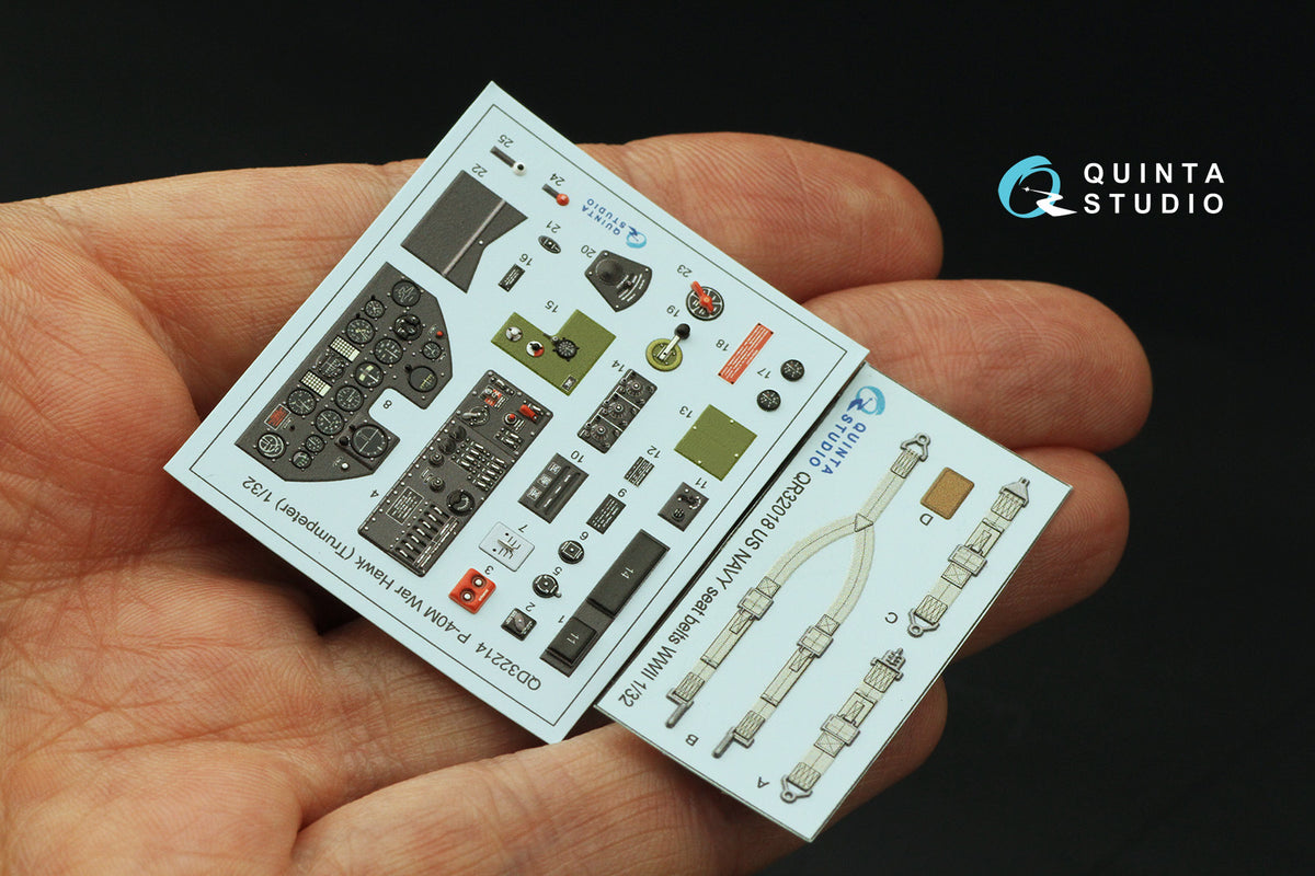 Quinta Studio QD32214 1:32 Curtiss P-40M WarHawk (3D-Printed) & coloured Interior on decal paper