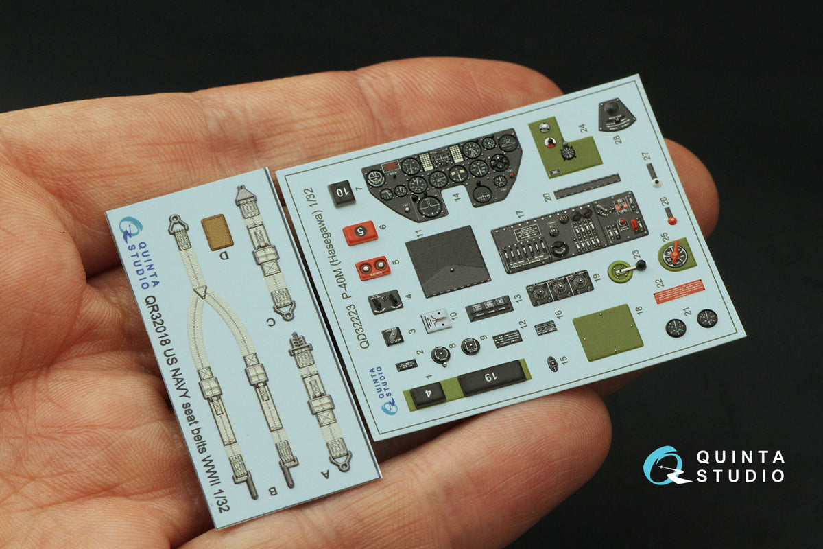 Quinta Studio QD32223 1:32 Curtiss P-40M (3D-Printed) & coloured Interior