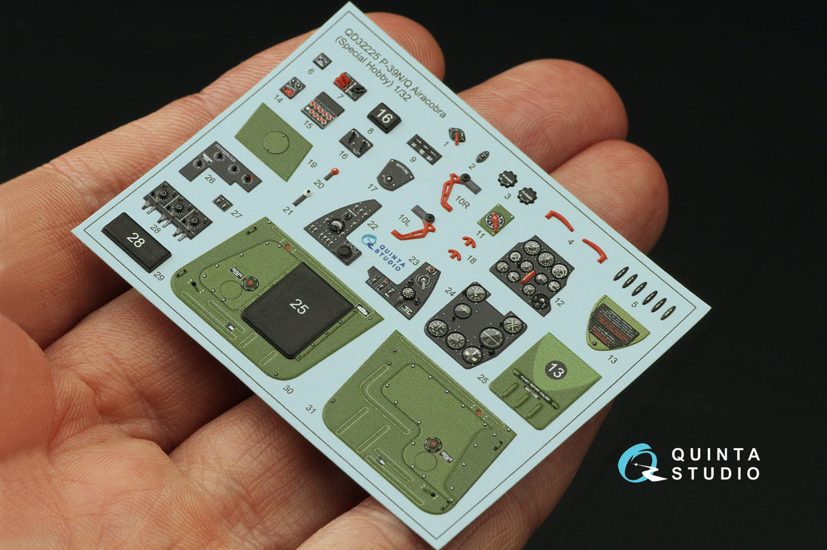 Quinta Studio QD32225 1:32 Bell P-39Q/N Airacobra (3D-Printed) & coloured Interior