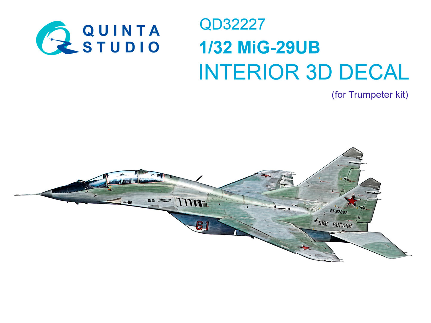 Quinta Studio QD32227 1:32 Mikoyan MiG-29UB 3D-Printed & coloured Interior