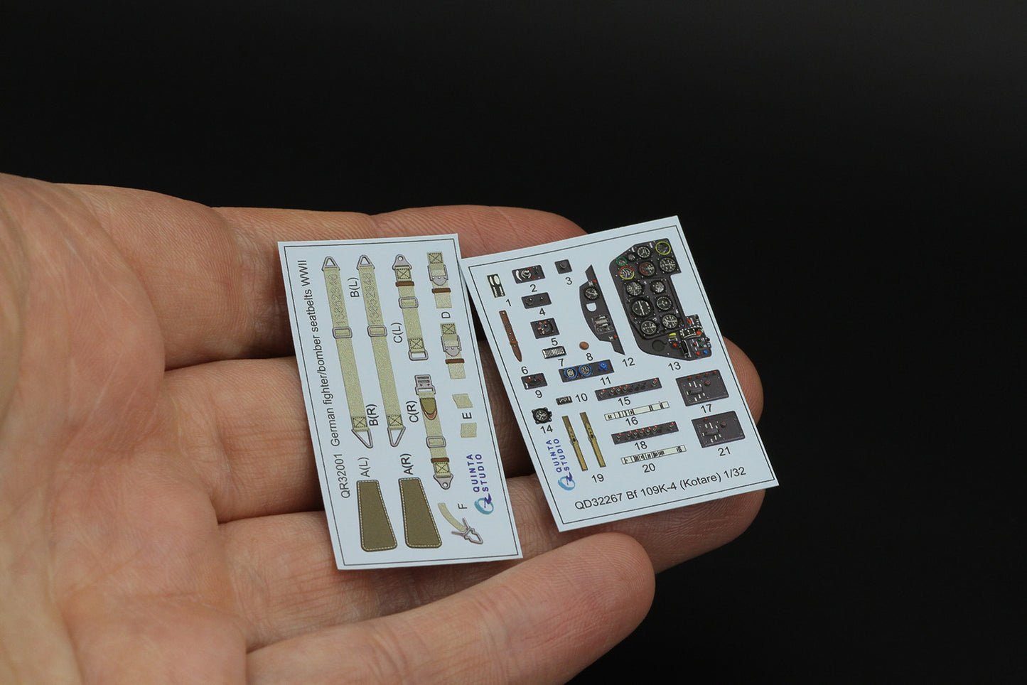 Quinta Studio QD32267 1:32 Messerschmitt Bf-109K-4 3D-Printed & coloured Interior