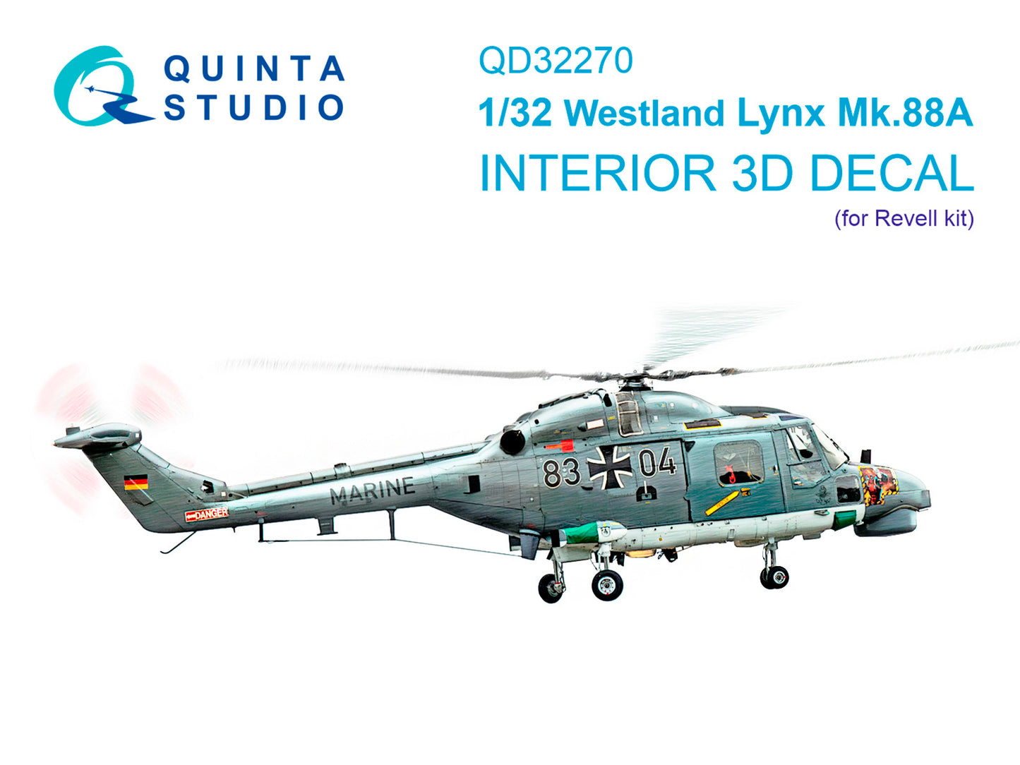 Quinta Studio QD32270 1:32 Westland Lynx Mk.88 3D-Printed & coloured Interior