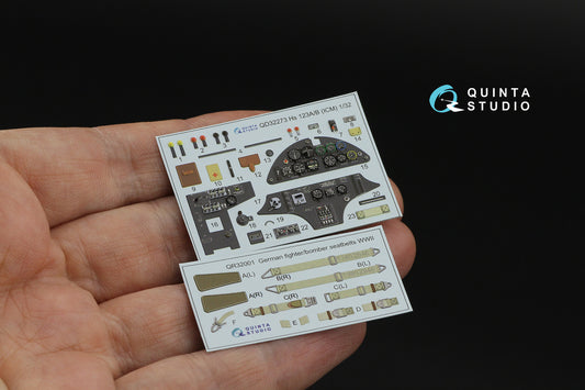 Quinta Studio QD32273 1:32 Henschel Hs-123A-1 late/Hs-123B 3D-Printed & coloured Interior