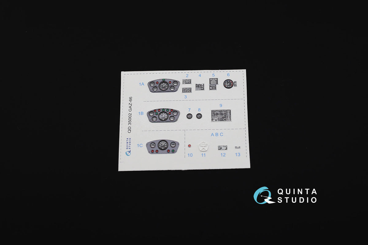 Quinta Studio QD35002 1:35 GAZ-66 Family (3D-Printed) & coloured Interior