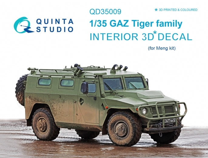 Quinta Studio QD35009 1:35 GAZ Tiger family (3D-Printed) & coloured Interior