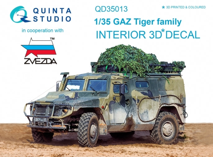 Quinta Studio QD35013 1:35 GAZ Tiger family (3D-Printed) & coloured Interior