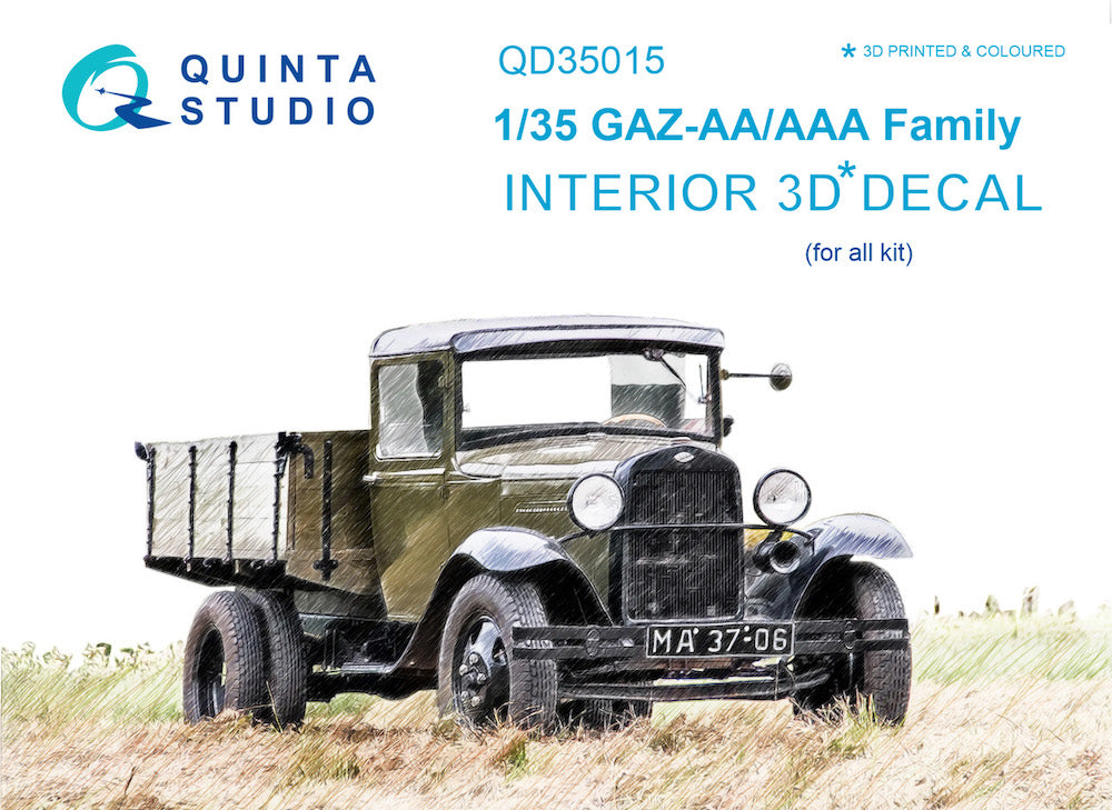 Quinta Studio QD35015 1:35 GAZ-AA/AAA family (3D-Printed) & coloured Interior
