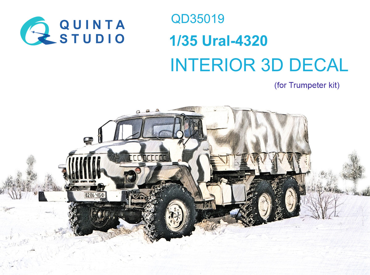 Quinta Studio QD35019 1:35 Ural-4320 (3D-Printed) & coloured Interior
