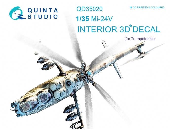 Quinta Studio QD35020 1:35 Mil Mi-24V (3D-Printed) & coloured Interior