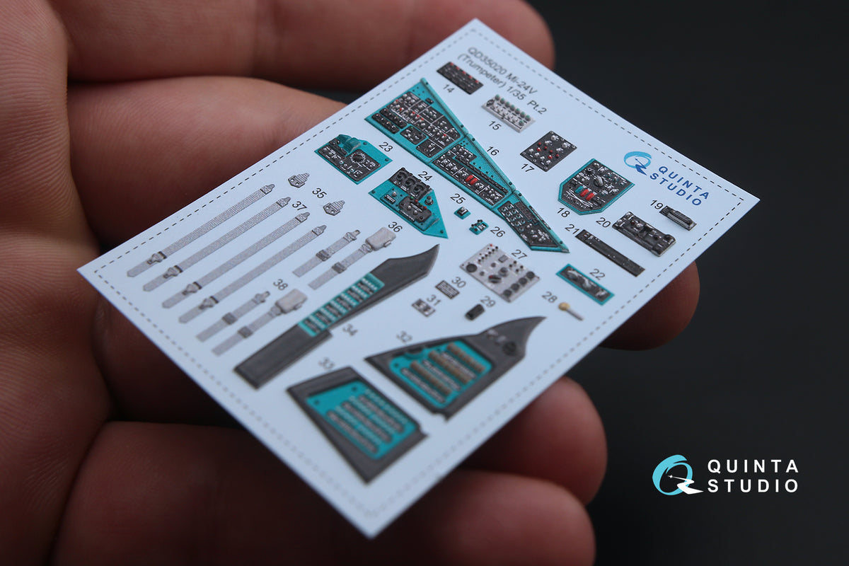 Quinta Studio QD35020 1:35 Mil Mi-24V (3D-Printed) & coloured Interior