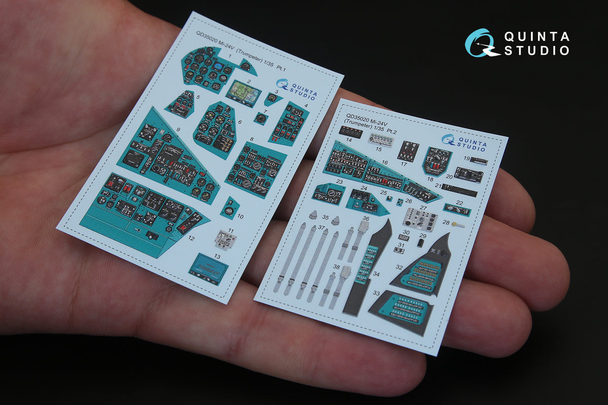 Quinta Studio QD35020 1:35 Mil Mi-24V (3D-Printed) & coloured Interior