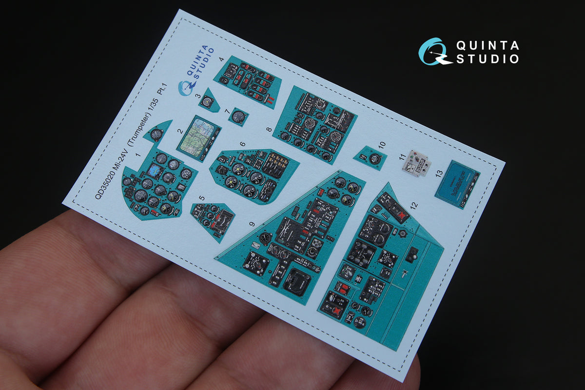 Quinta Studio QD35020 1:35 Mil Mi-24V (3D-Printed) & coloured Interior