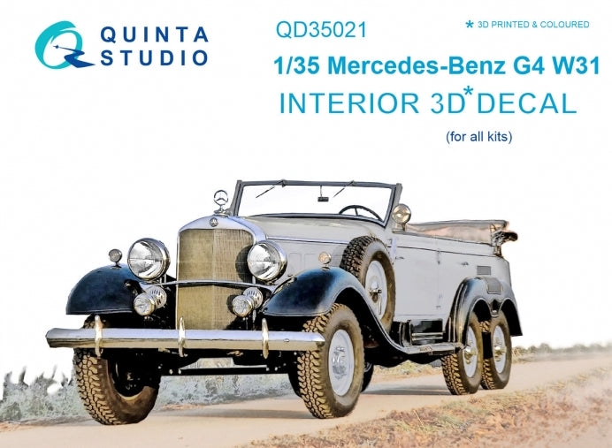 Quinta Studio QD35021 1:35 Mercedes-Benz Typ G4 (W31) 3D-Printed coloured Interior