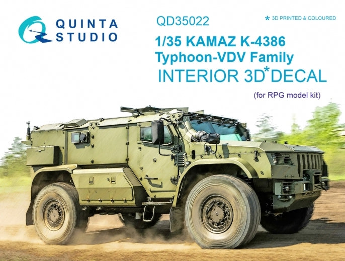 Quinta Studio QD35022 1:35 KAMAZ K-4386 Typhoon VDV family (3D-Printed)