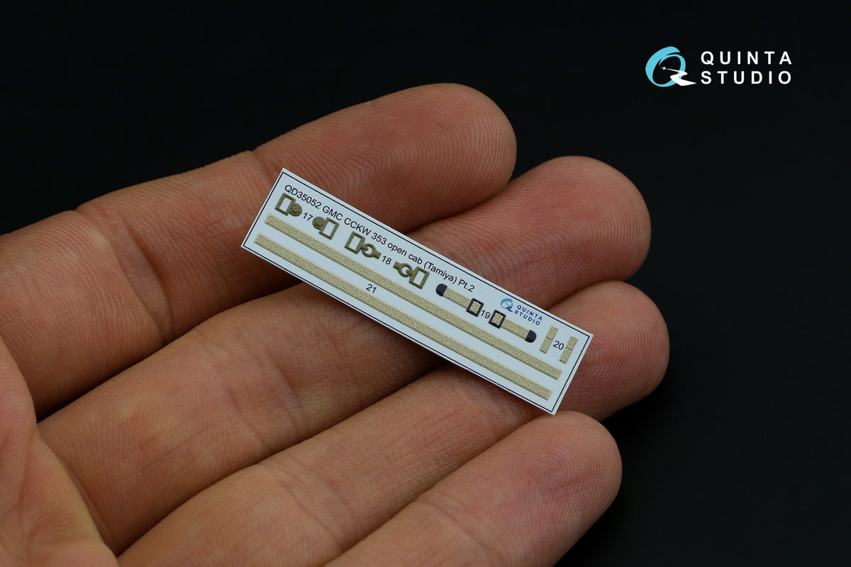 Quinta Studio QD35052 1:35 GMC CCKW 353 (designed to be used with open cab kits) (3D-Printed) & coloured Interior